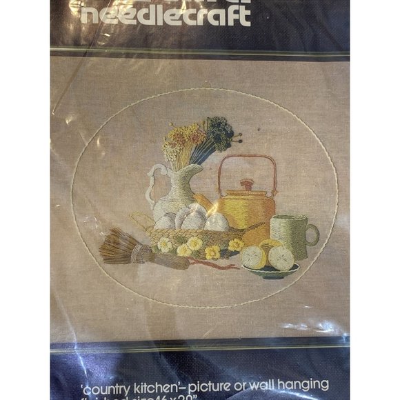 Bucilla Needlecraft Kit Country Kitchen 48844 Farmhouse Boho 16x20 - Picture 3 of 5